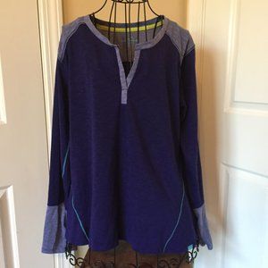 EDDIE BAUER Long Sleeve Shirt Blue Size XL